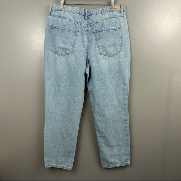 Blank NYC The Maddison Crop High Rise Blue Distressed Jeans Size 31 - Picture 4 of 8